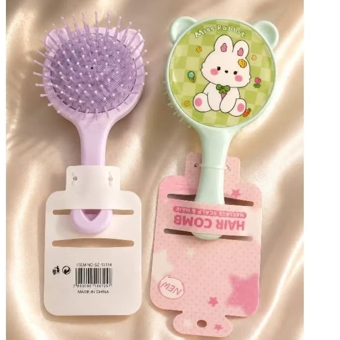 Escova de cabelo infantil coelho ursinho fofo massageador leve macia- SZ-13114