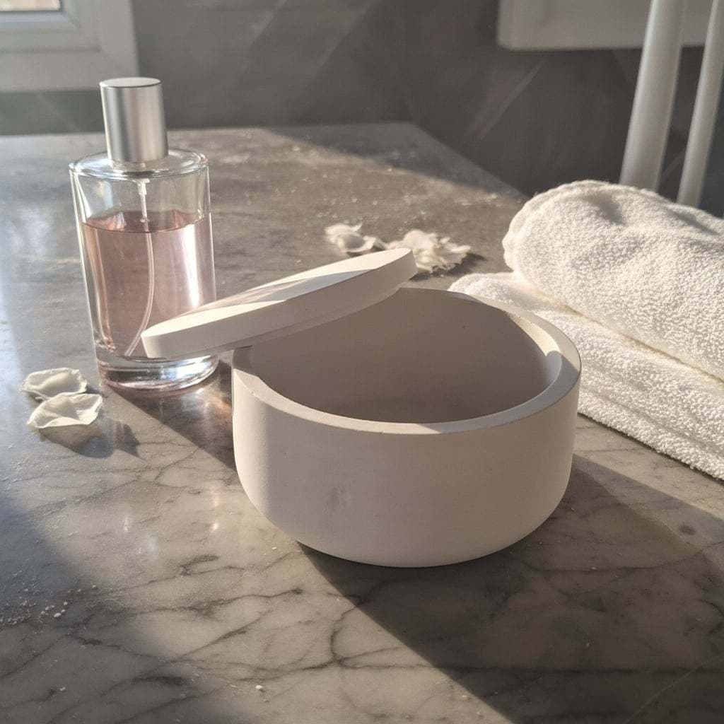 kit com até 2 Porta Joias e Objetos de gesso Branco para Organização Residencial Elegante e Funcional
