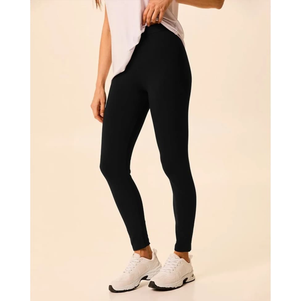 Calça Legging Malwee Básica Feminina Cintura Média Em Algodão