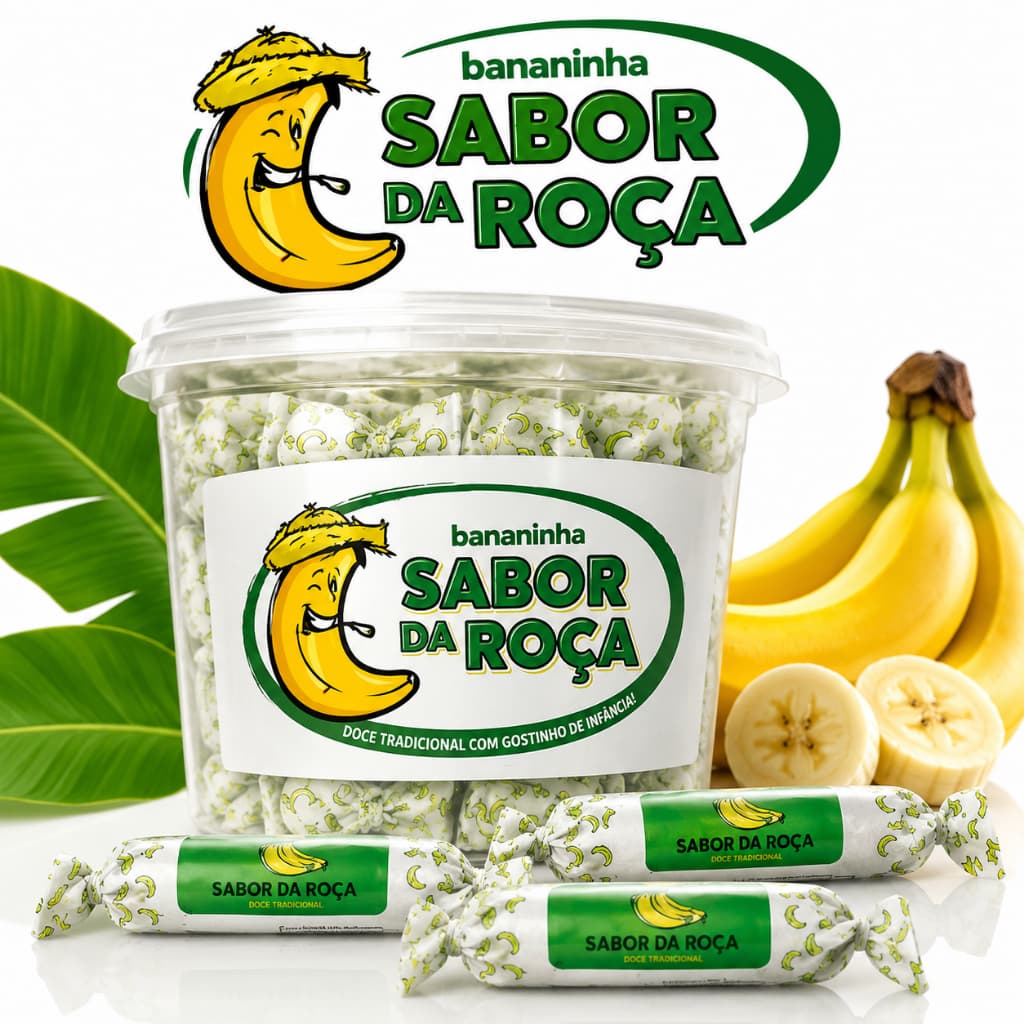 Sabor da Roça Doce Bananinha Com 30 ou 60 Unidades de 32g