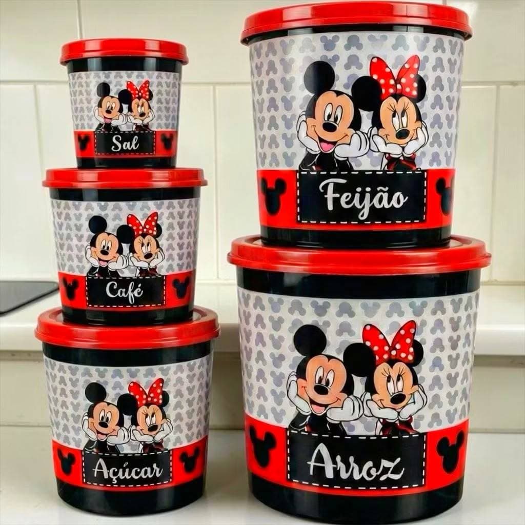Kit De Mantimento Para Cozinha 5 Peças Decorado armario cozinha