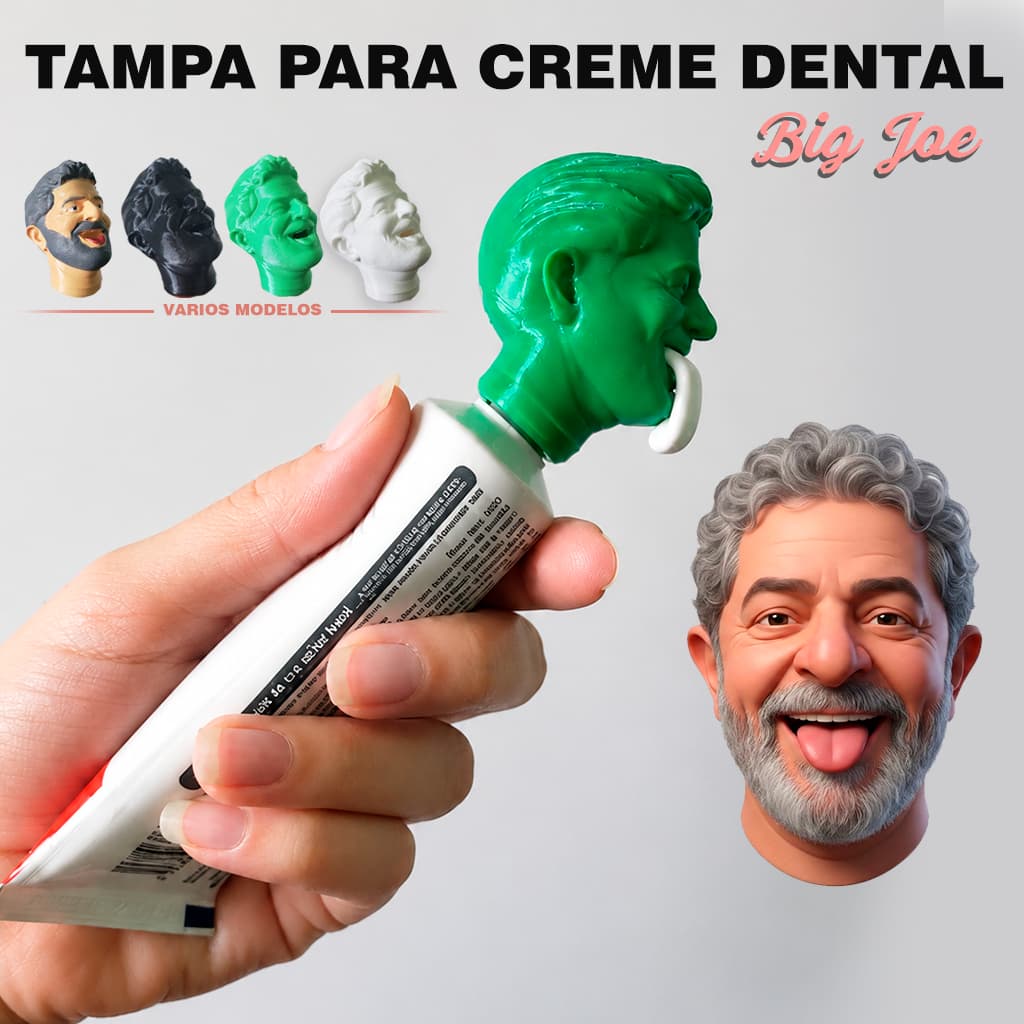 Adaptador Tampa Creme Dental Lula Divertido Acessório Criativo Para Banheiro Presente Divertido