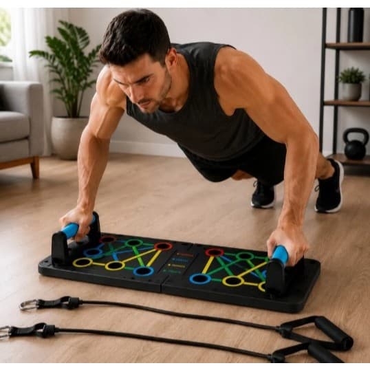 Prancha Flexão Braço Peitoral Tríceps Ombro Apoio Dobrável Exercícios Musculação Abdominal Fitness (3682)