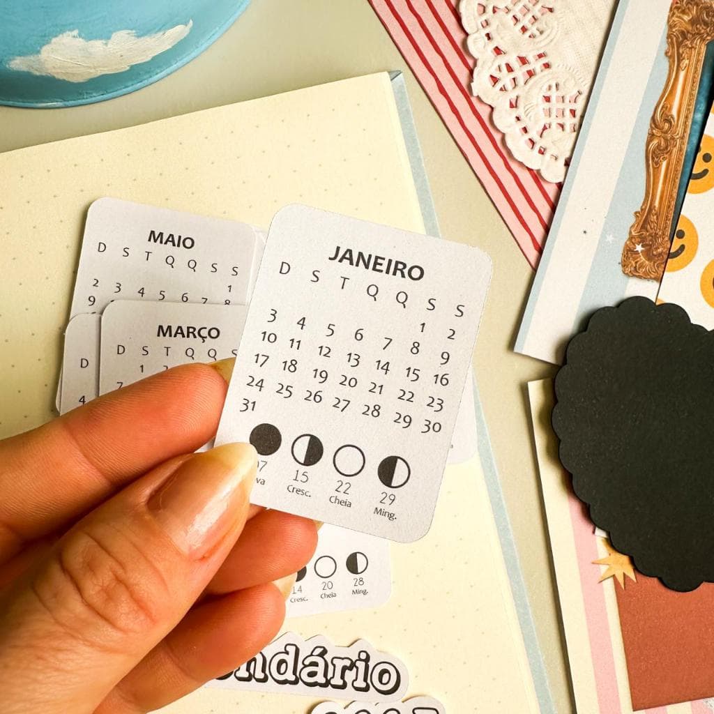 Calendário 2027  Adesivo para Planner Agenda Bullet journal Planejamento Sticker Funcional Caderno