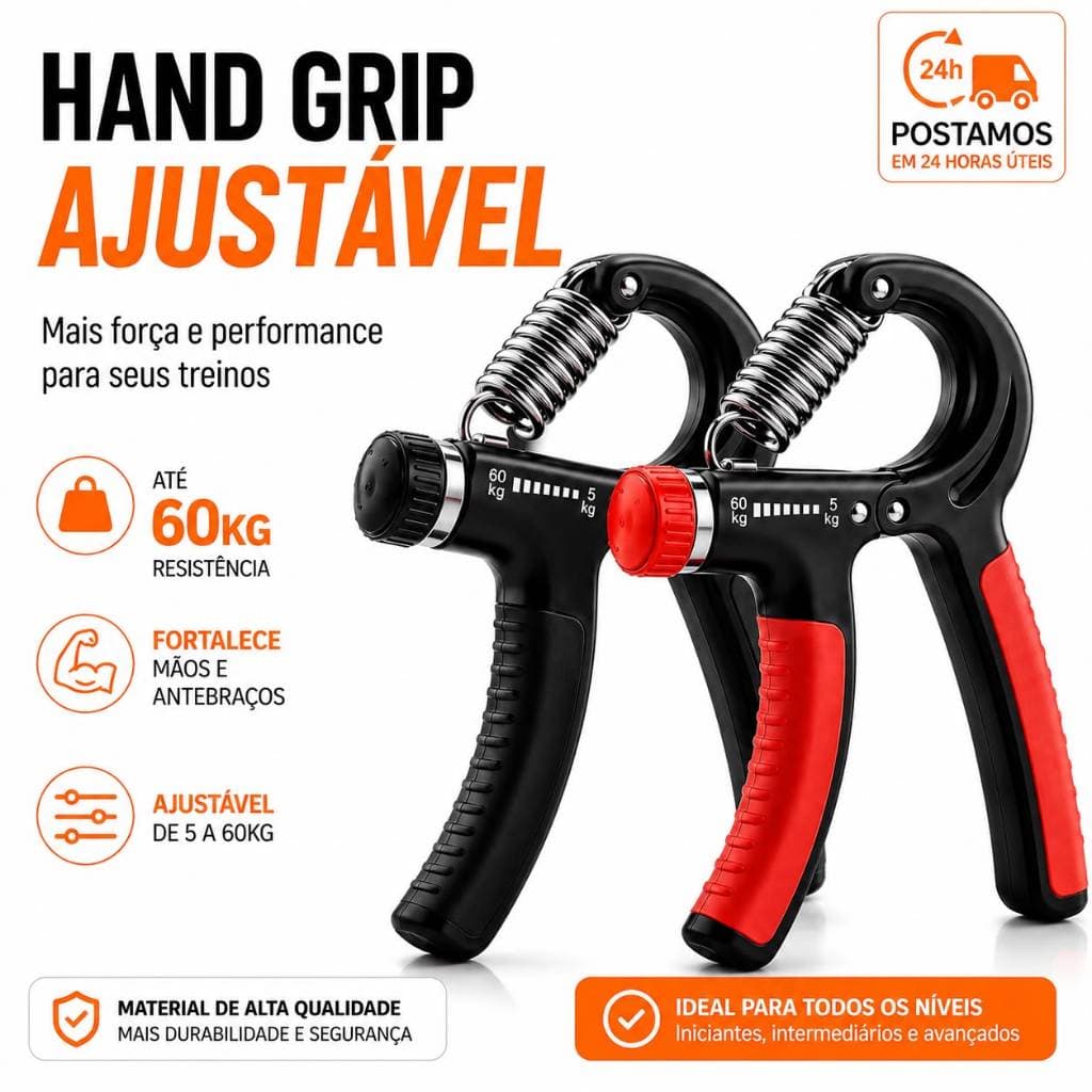 Hand Grip Mola Fisioterapia Com Ajuste 5Kg a 60Kg - Kit Com 1 / 2 e 3 Unidades