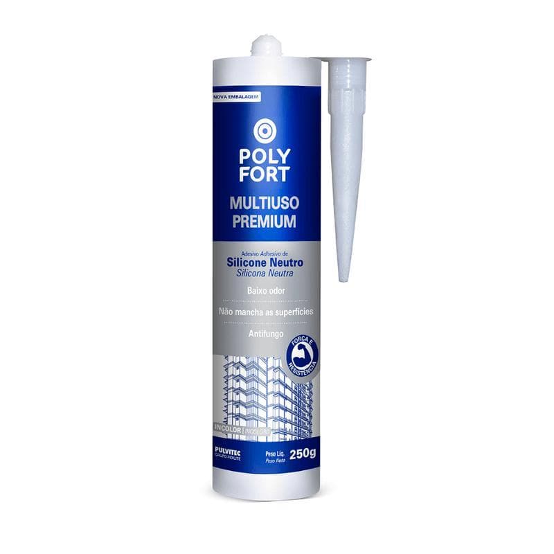 Cola Silicone Ação Antifungo Vedação Alta Performance Uso Interno e Externo Banheiro Box