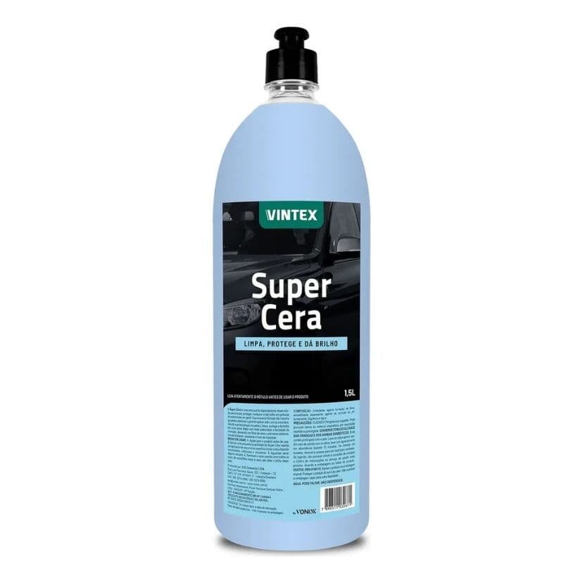 Super Cera 1,5L Vintex Cera Automotiva Limpa Protege E Dá Brilho