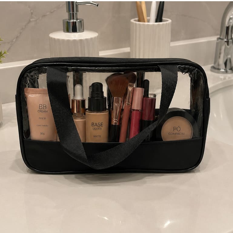 Bolsa Necessaire Transparente Viagem Maquiagem