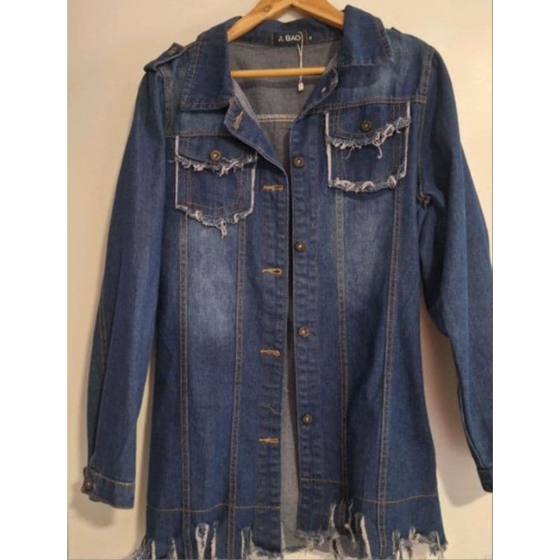 JAQUETA JEANS BARRA DESFIADA (DESAPEGO)