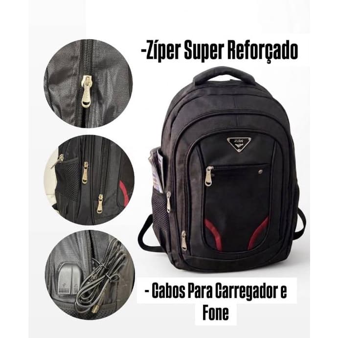 Mochila Bolsa Executiva Grande Reforçada Impermeável Super Resistente