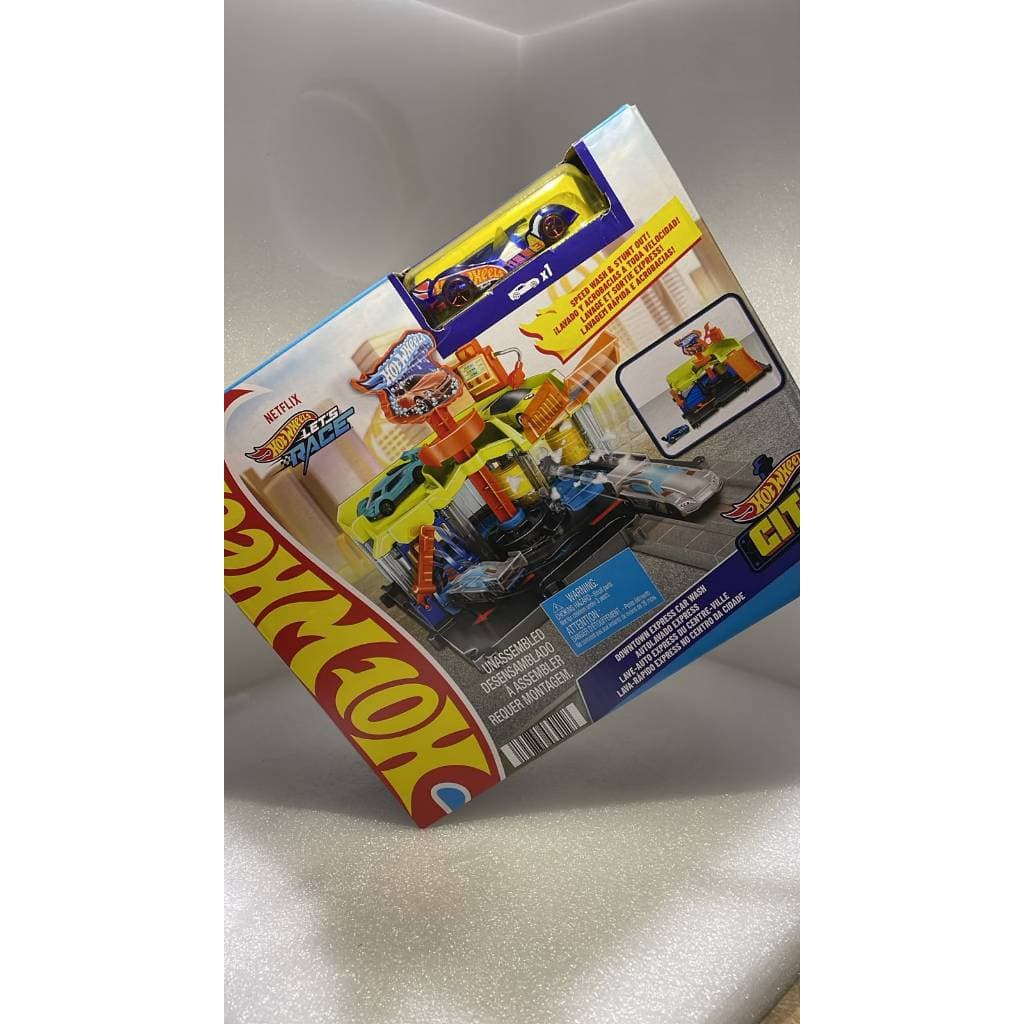 Pista de Brinquedo Lava-rápido da Cidade, Hot Wheels City.