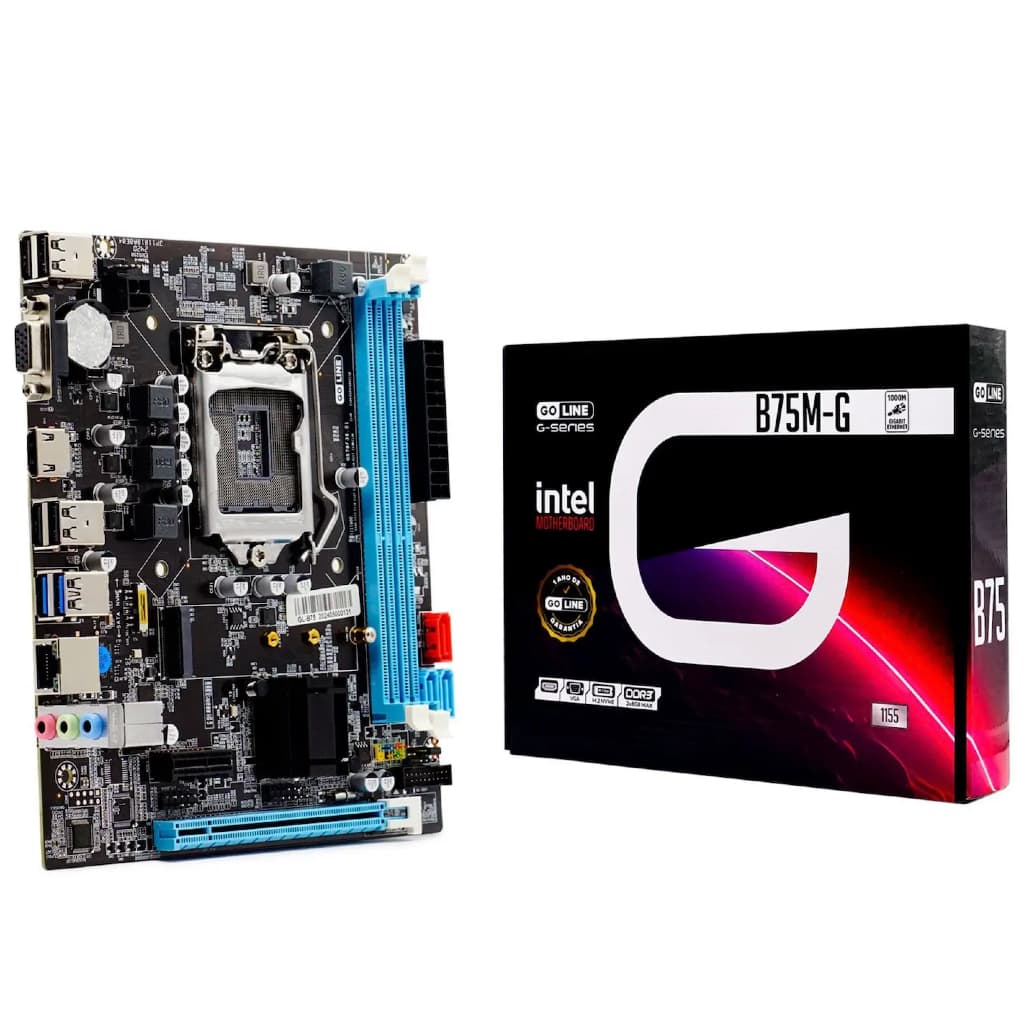 Placa Mãe Boline B75M-G LGA1155 DDR3 M.2 NVMe HDMI VGA Gigabit
