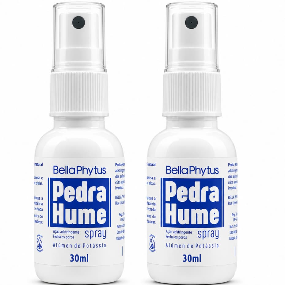 Kit 2 Pedra Hume 30ml  Alúmen De Potássio BellaPhytus Manicure Pedicure Estancar Barba Pedicure