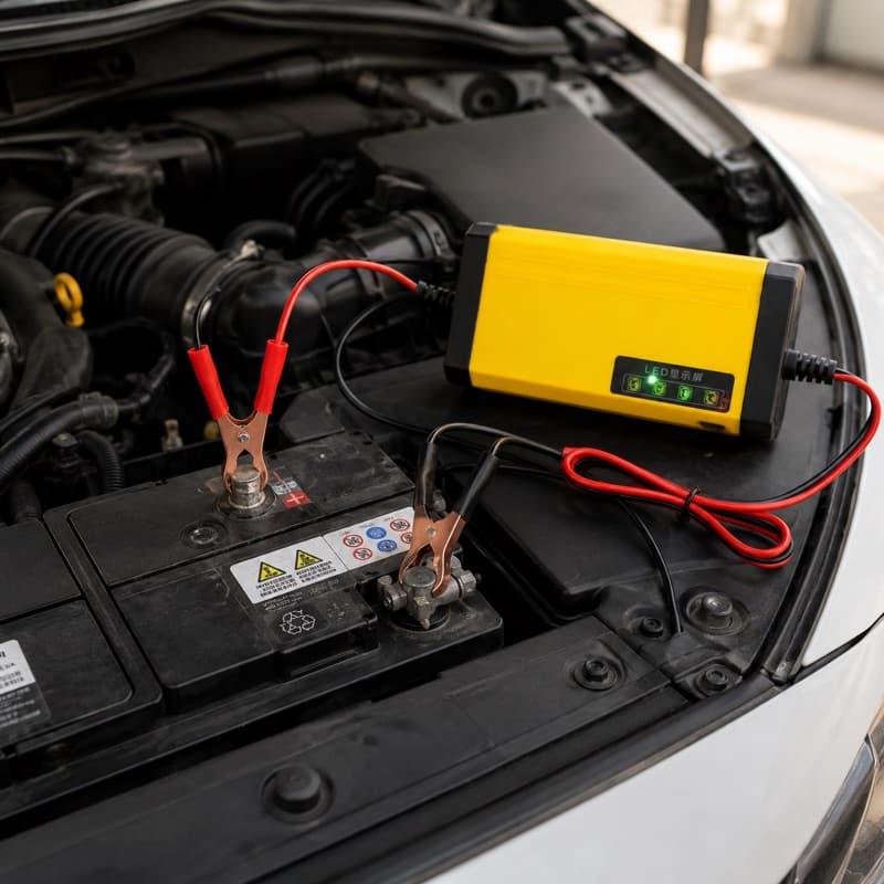 Carregador Inteligente de Bateria 12V Bivolt 2A para Carro Moto com Proteção