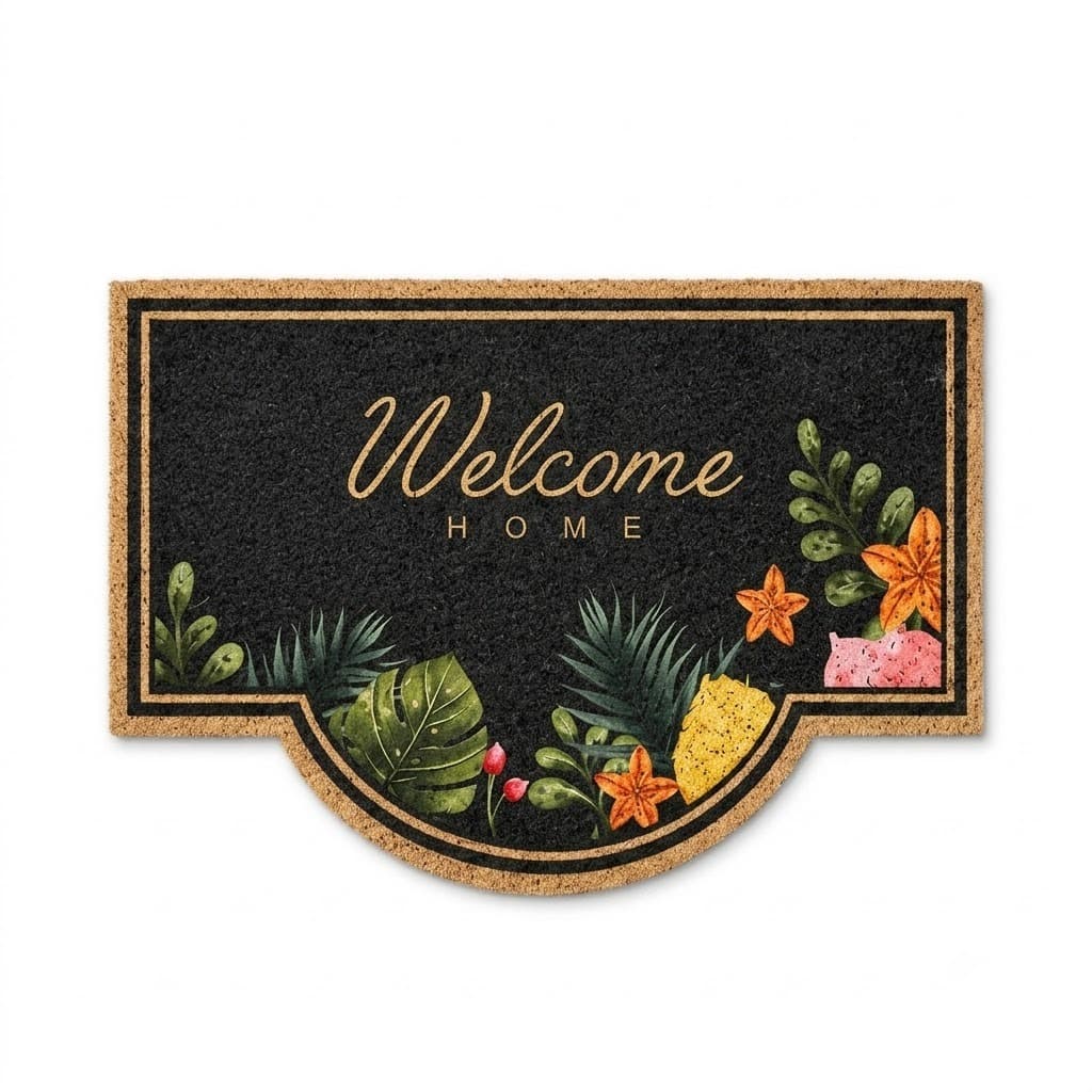 Tapete Capacho Porta Entrada Antiderrapante Térmico Super Resistente 40x75cm Elegante Welcome Home