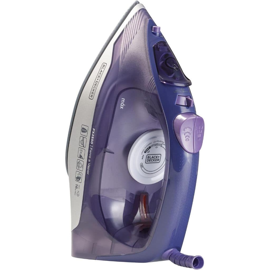 Ferro de Passar 127v FX2550 BLACK+DECKER Roupa à Seco ou à Vapor Com Base Ceramic Gliss, Potência de 1200W