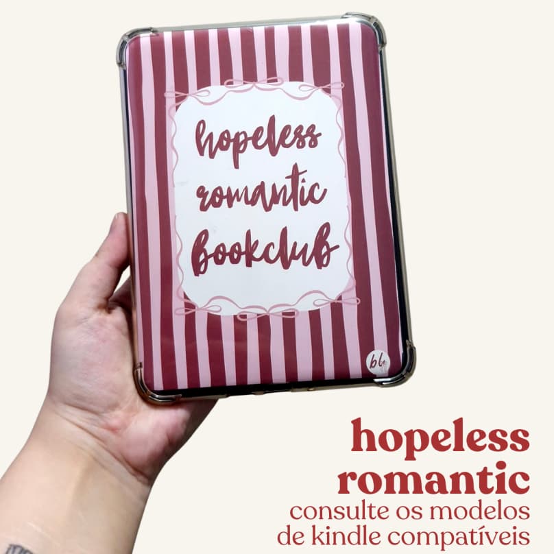 Kindle Insert Card Decoração para Kindle Hopeless Romantic