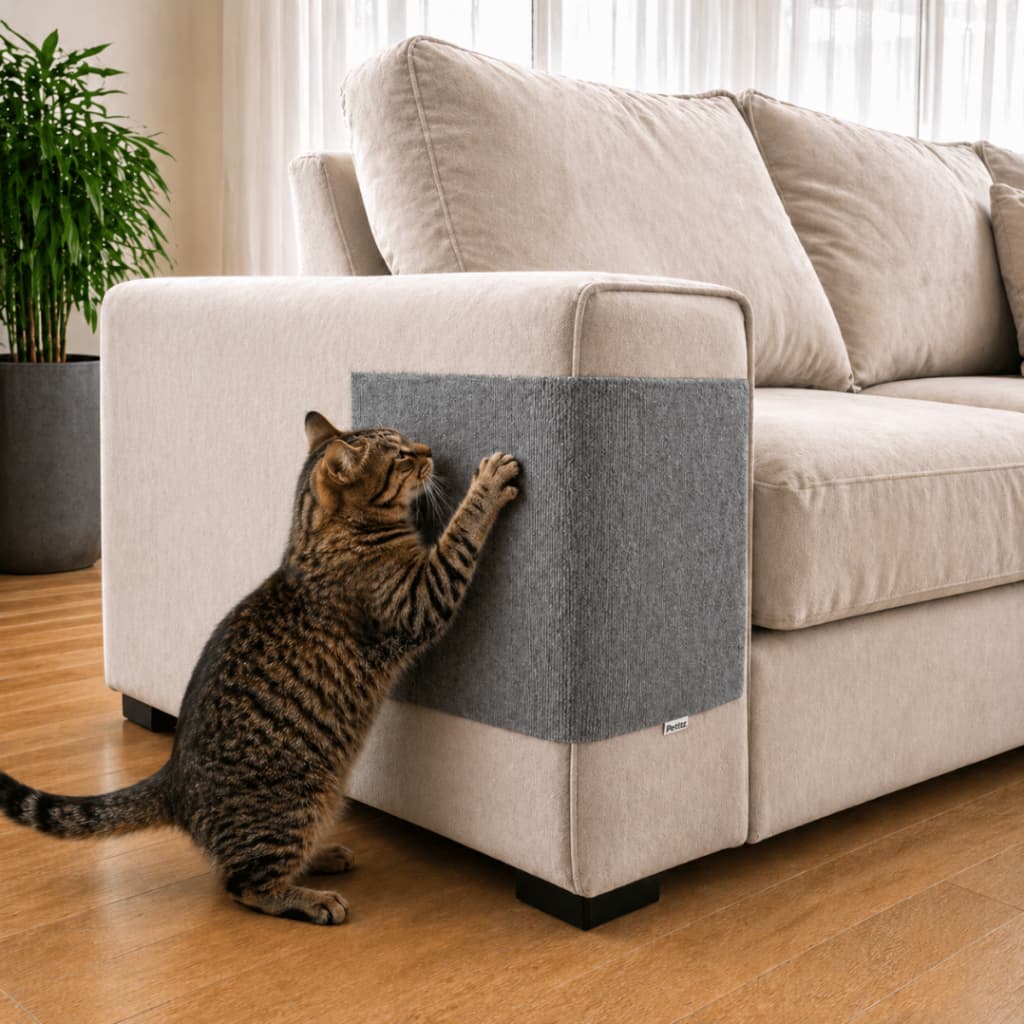 Arranhador Carpete Adesivo 50x30cm p/ Gato Protetor Porta Canto Sofá Parede Cama - Petliz