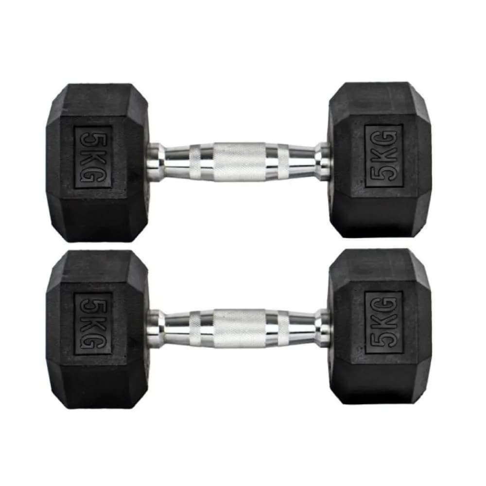 Kit Halter Injetado 1 a 10kg Pegada Cromada + Suporte Academia