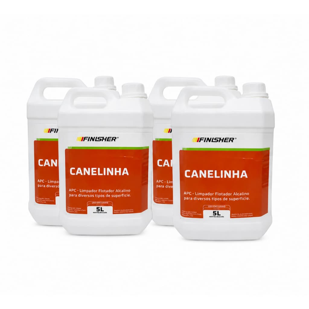Kit Caixa Fechada 4 Un Canelinha Limpador APC Flotador Multiuso 5L Finisher