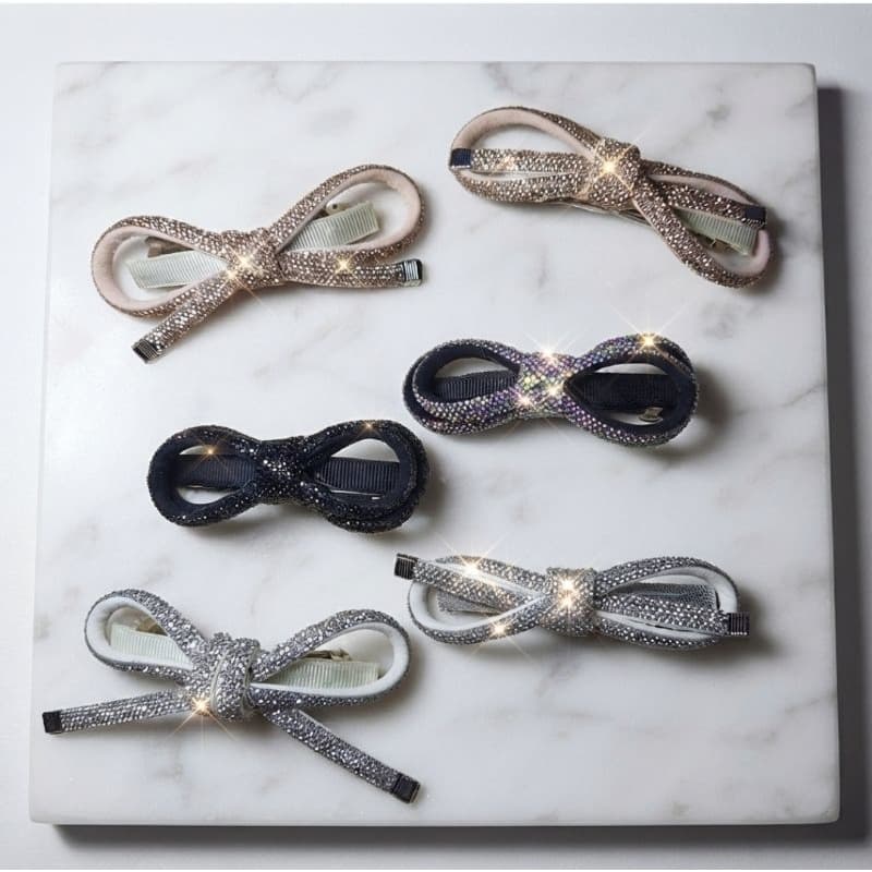 Laço Feminino de Strass.Brilho /Presilha Francesa/ Laço Infantil, Juvenil e  Adulto. Coleção Lumière.