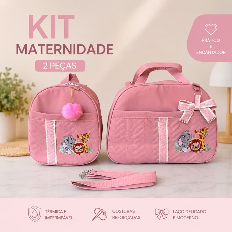 kit bolsa maternidade Safari feminina luxo