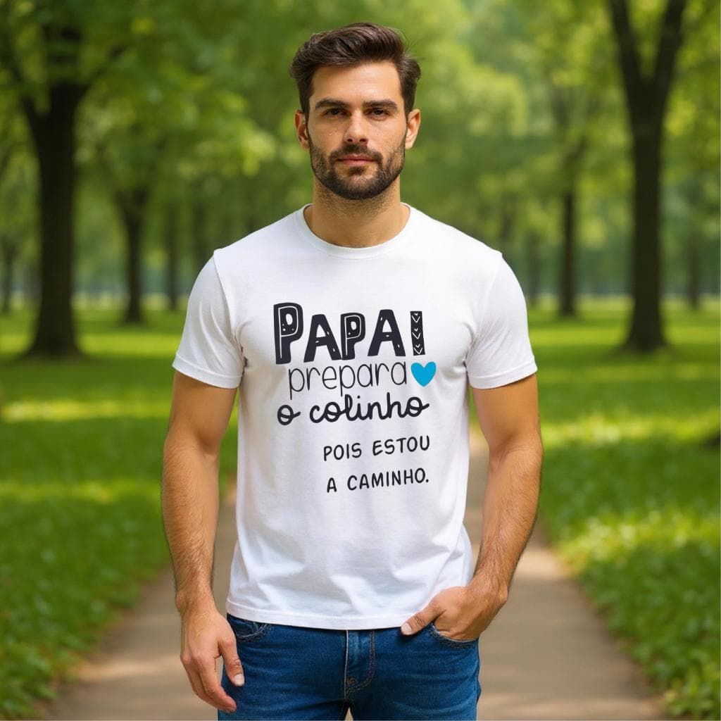 Bella Gis Camiseta Anuncio Gravidez Surpresa Promovido Papai Nascimento Bebê Pai Estou Chegando