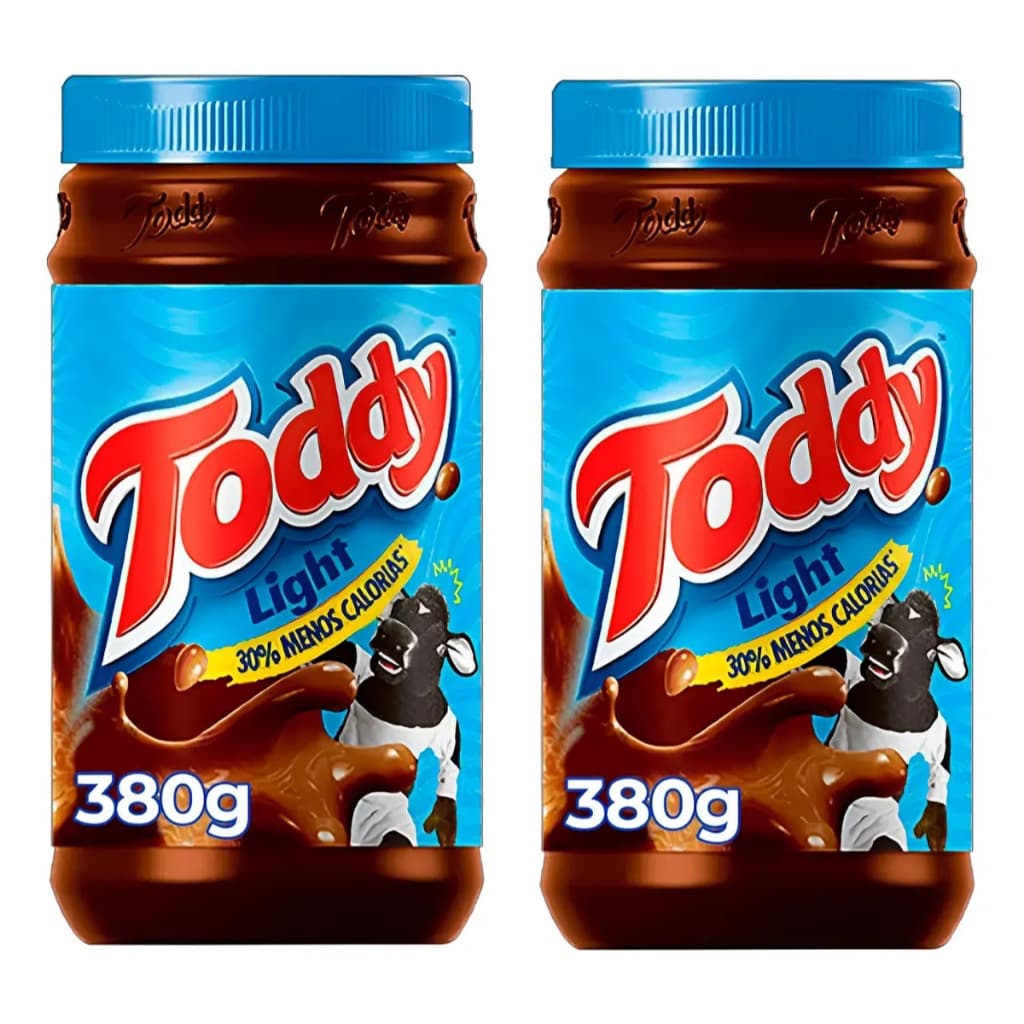 Kit 4 Achocolatado Em Pó Light Pote 380g Toddy - Super Oferta