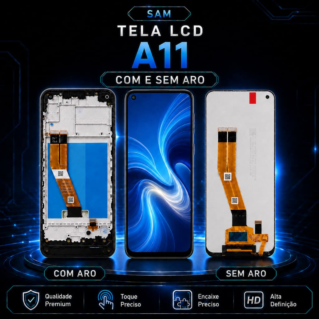 Tela de Reposição LCD Touch Galaxy A11 A115 A115M com Aro ou sem Aro, Qualidade Premium