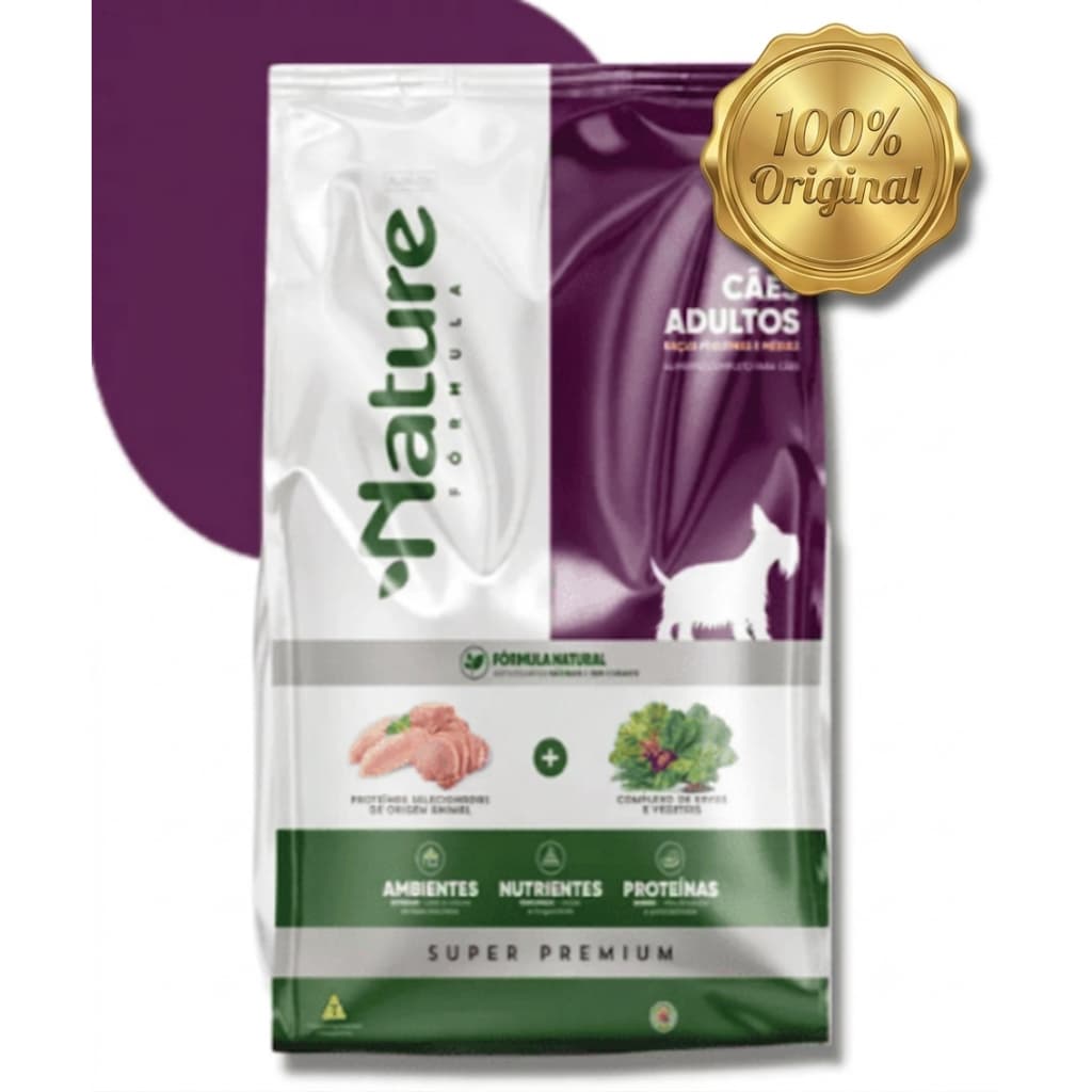 Ração Nature Fórmula Super Premium Cães ADULTOS Raças Pequenas e Médias - 15kg