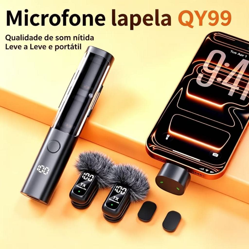BOYA Microfone Lapela Sem Fio Com Estojo Carregador, Redução De Ruído Para Gravação, Podcast, Live E Entrevistas