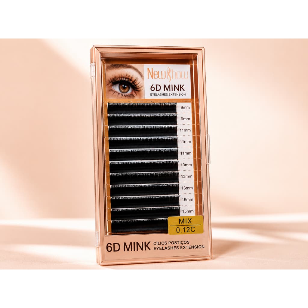 Cílios Fio a Fio 6D Mink New Show – 0.12C - Mix-9mm ao 15mm