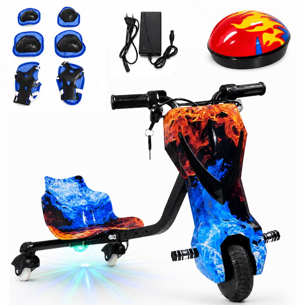 Triciclo Elétrico Infantil Drift Oficial Ice Fire Led