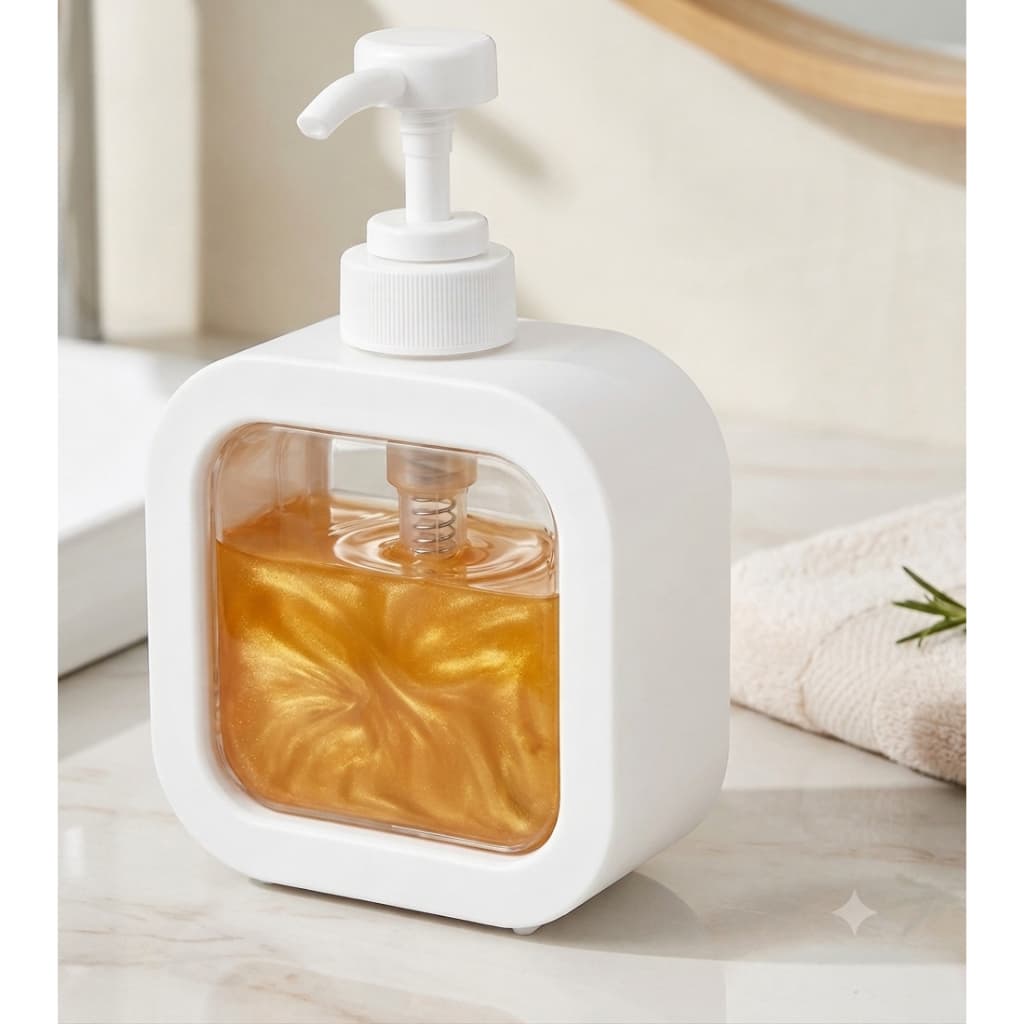 Dispenser Porta Sabonete Líquido Detergente Sabão Shampoo 300ml Banheiro ou Cozinha Multiuso