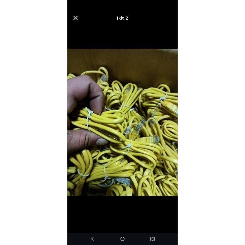 kit 50 cabos de rede patch cord 8 vias Giga Lan sem uso utp Rj45 1 metro