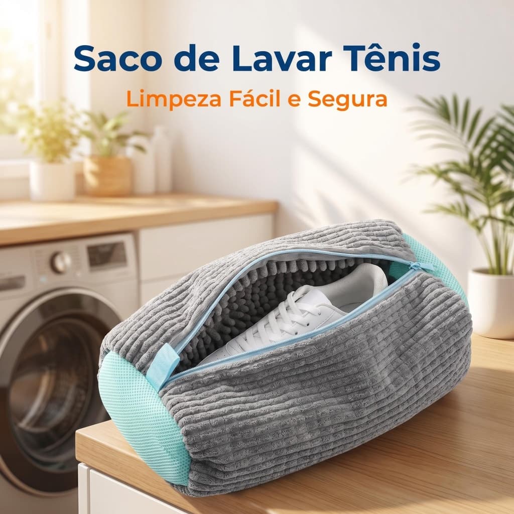 Saco Especial Limpa Sapatos Sem Danos Não Precisa Lavar à Mão