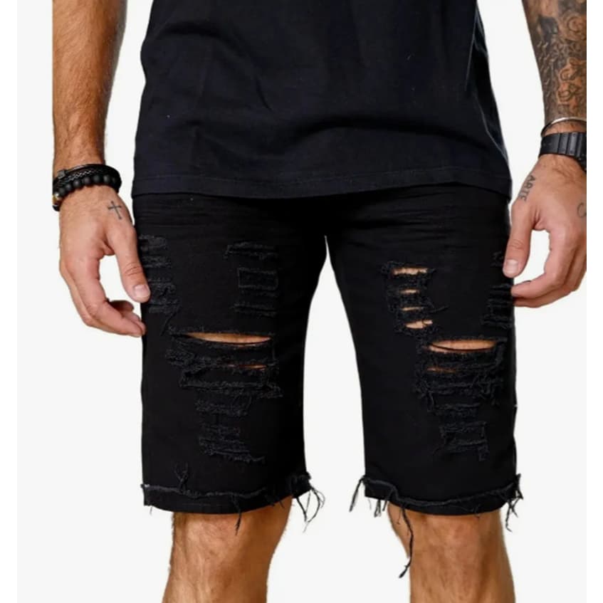 Bermuda Jeans Masculina Slim Plus Size do 36 ao 60 com Elastano