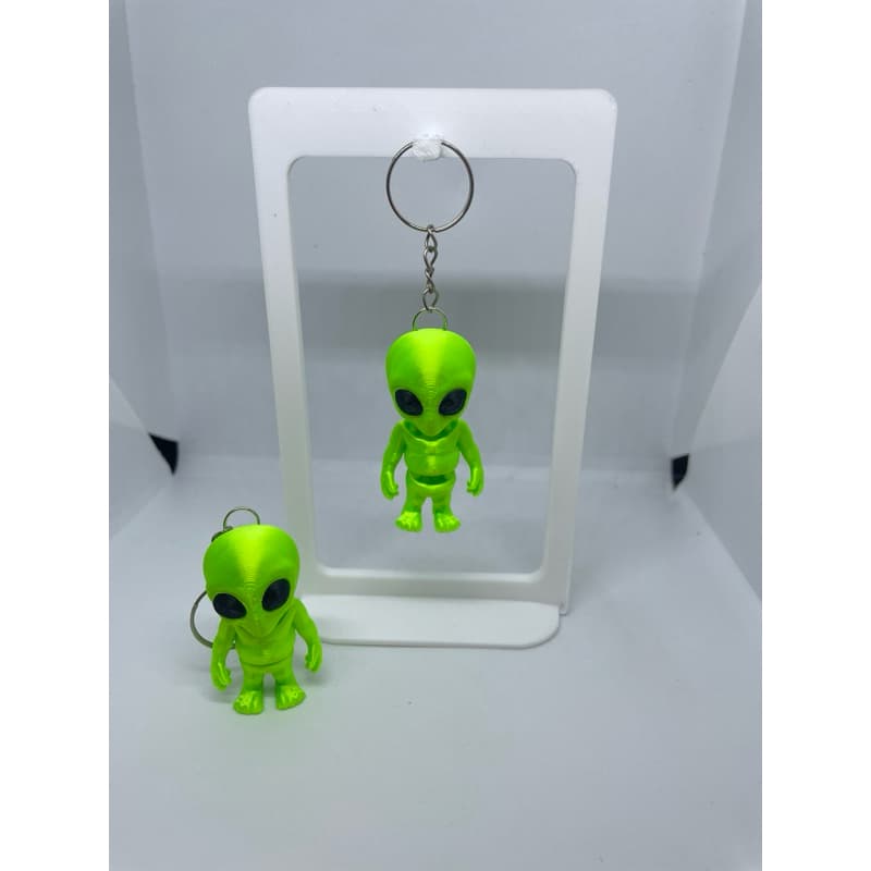 Chaveiro Alienígena 3D Articulado Neon | Impressão 3D | Chaveiro Criativo e Divertid