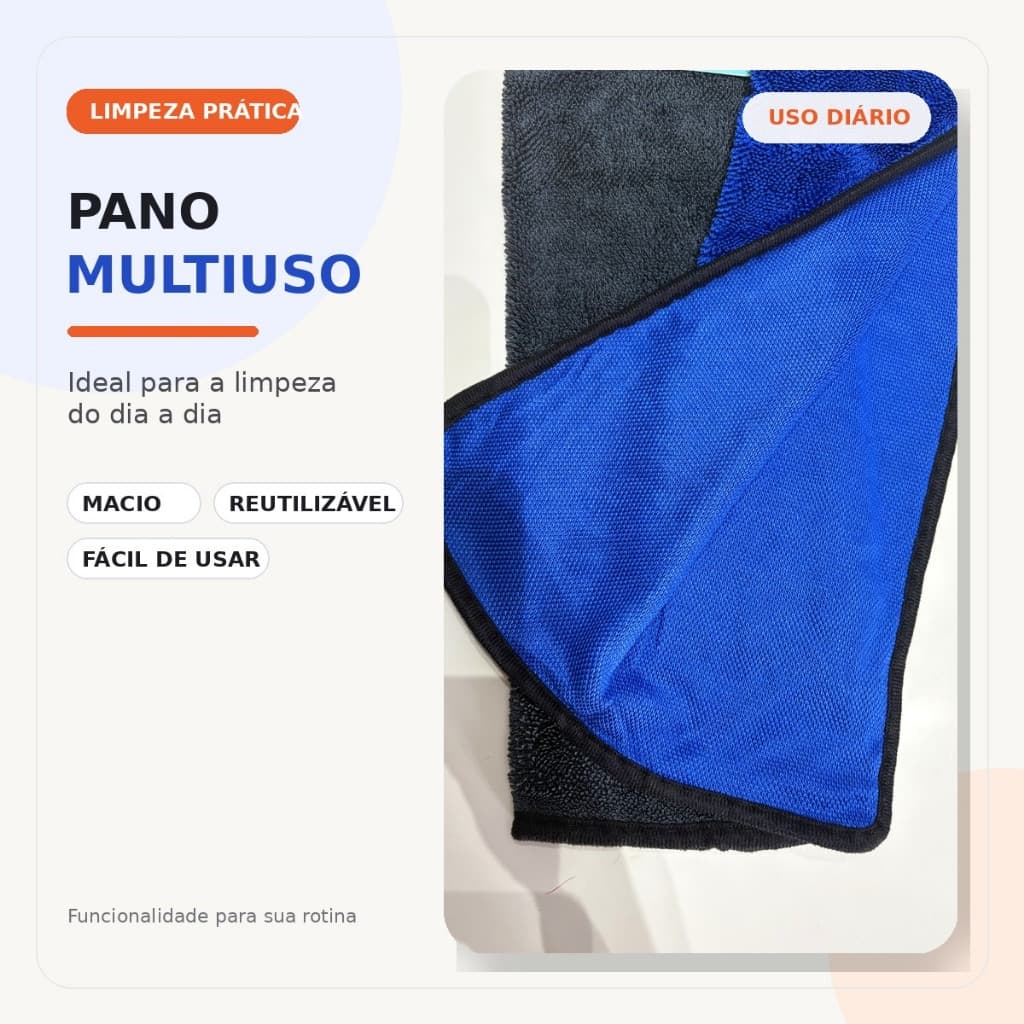 Kit Toalhas Panos Limpeza 30x40 sem Arranhar Multiuso Macia