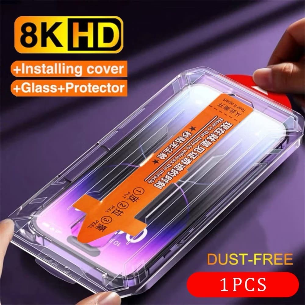 1-3Pçs Fácil De Instalar 9H HD Protetores De Tela Para IPhone X XR 11 13 14 15 16 12 Pro Xs Max Kit Anti-Espião 9H Film