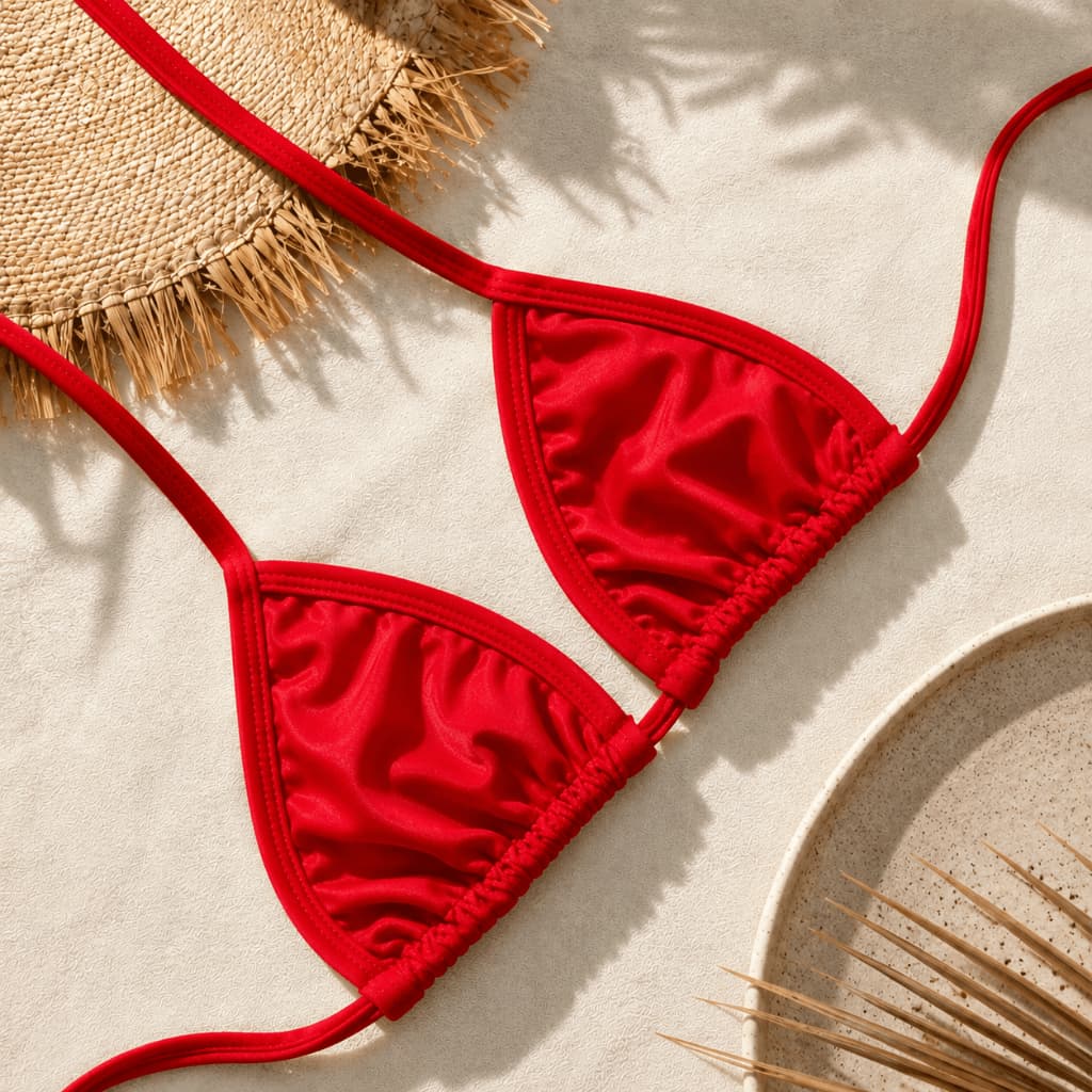 Top Busto Cortininha Sem Bojo Forrado Verão 2026 Praia/ Piscina - Envio em até 4h