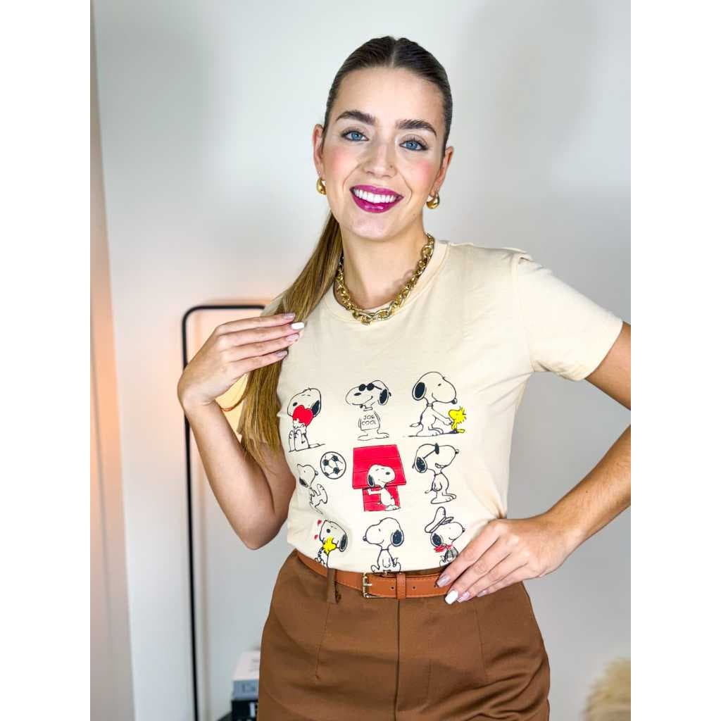 Blusa Feminina Camiseta Feminina Blusinha Tshirt Feminina Blusa Básica Camiseta Snoopy