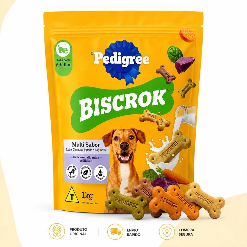 Pedigree Biscrok Petisco Cachorro Adulto Multi Sabor 1kg