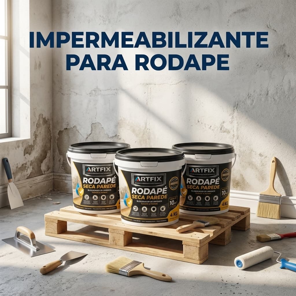 QUEIMA DE ESTOQUE - Impermeabilizante Rodapé  4KG Proteção Contra Infiltração e Umidade para Parede