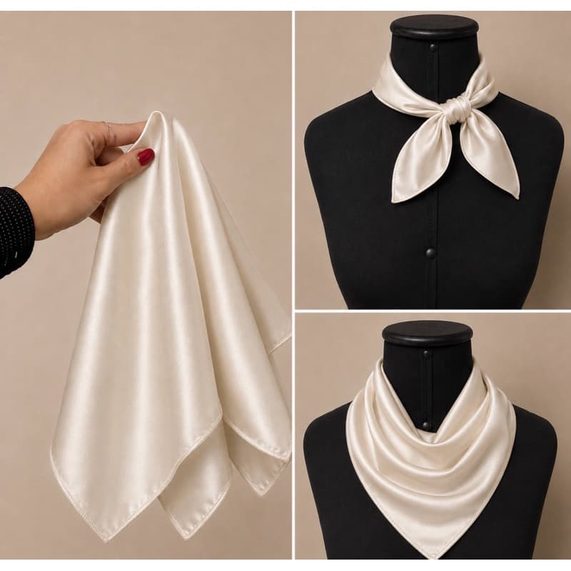 Lenço cetim Off White - Uniformes