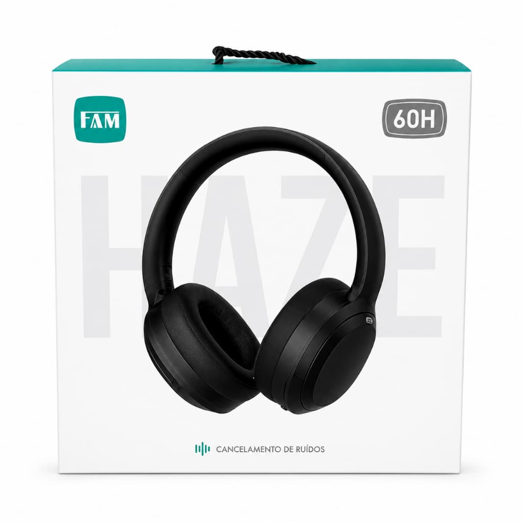 Fone de Ouvido Bluetooth FAM Haze ANC 60H
