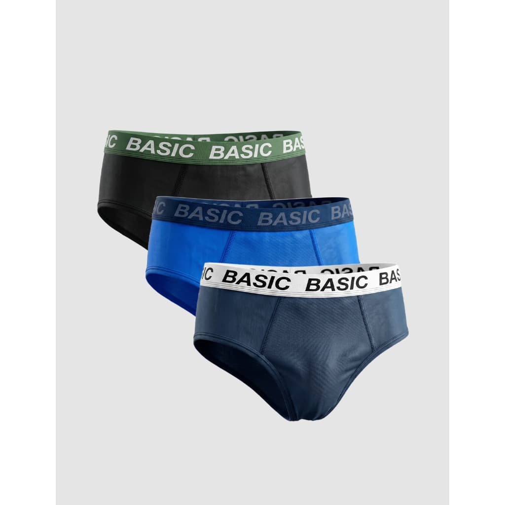 Kit 3 Cuecas Slip Tradicional/Normal/Cavada 100% Algodão P Até GG Adulto Dia a Dia Adulto