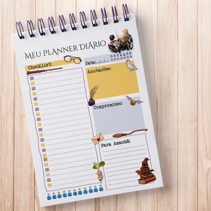 Bloquinho - Planner Diário Harry Potter