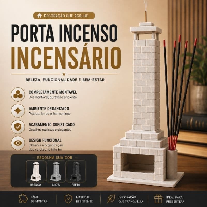 Porta incenso incensário aconchegante lareira decorativa, armazenamento de para incenso seco.