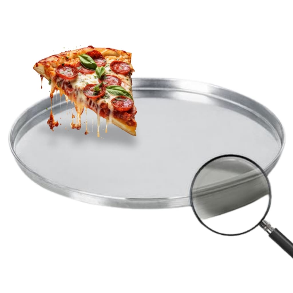 Forma para Pizza Grande Nº 40 com borda Alumínio Reforçado